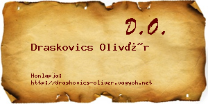 Draskovics Olivér névjegykártya