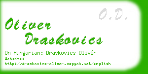 oliver draskovics business card