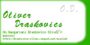 oliver draskovics business card